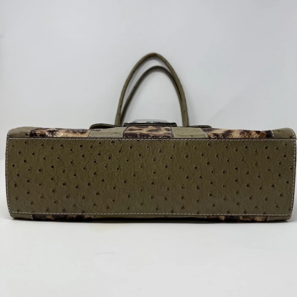 Guess Olive Green and Brown Tote Bag - Picture 9 of 15